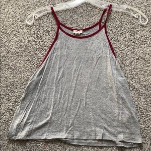 Garage Gray Tank Top with Red Detailing
